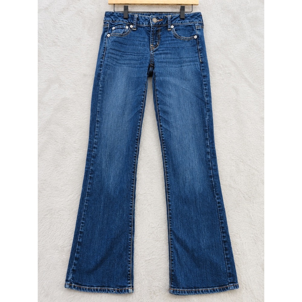 American Eagle Favorite Boyfriend Jeans Size 2 Low Rise Bootcut Flare Stretch